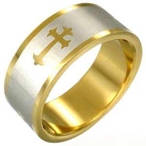 Stainless Steel Embossed Ring Band